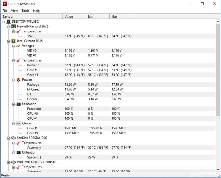 Скачать HWMonitor на русском для Windows 7 10 XP Vista